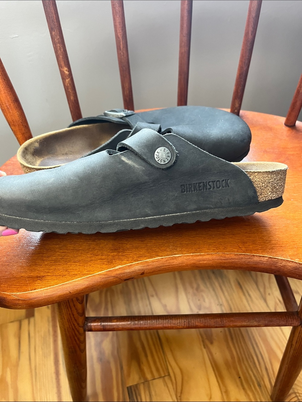 Birkenstock Boston Clogs in Black Oiled Leather, women’s size 38 - Picture 10 of 14